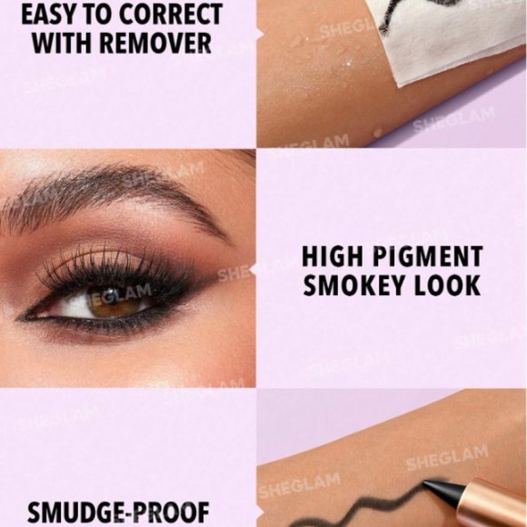 Glide Matte Eyeliner Pencil Highly Pigmented Black Smoky Eyes - Picture 3 of 5